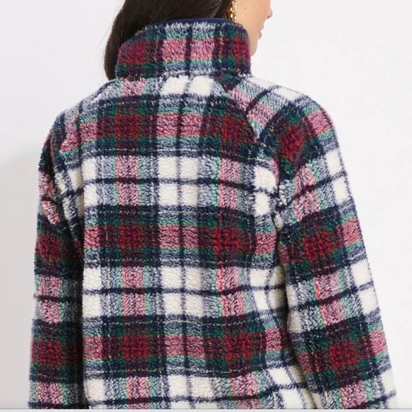 Vineyard Vines Tartan Sherpa Popover NEW- Size Small - Picture 2 of 11